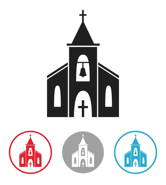 Kerk pictogram geïsoleerd op witte achtergrond. Vectorbeelden