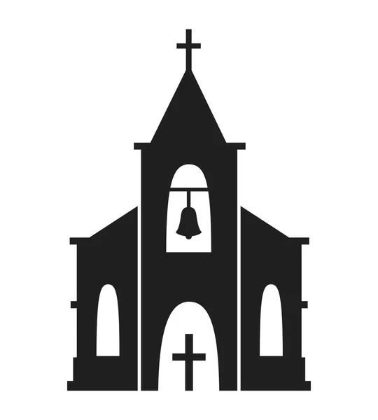 Kościół ikona na białym tle. — Wektor stockowy