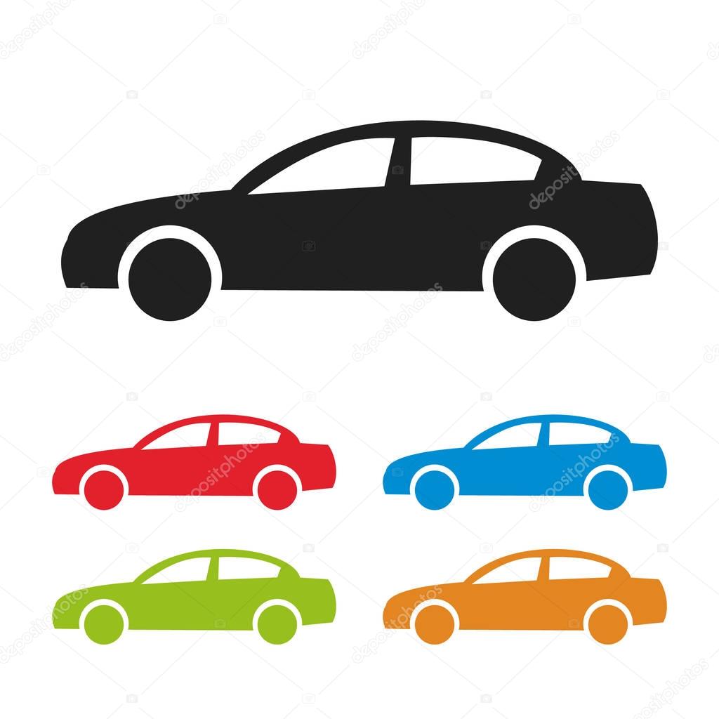 Car icon isolated on white background. Vector illustration