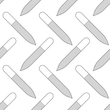 Kusursuz tırnak törpüsü. Beyaz arka planda vektör dokusu siyah. İnce çizgiler sembolü. Pankart, broşür, poster veya baskı, web siteleri, web tasarımı, beyaz arkaplan üzerindeki mobil uygulama için tasarım.