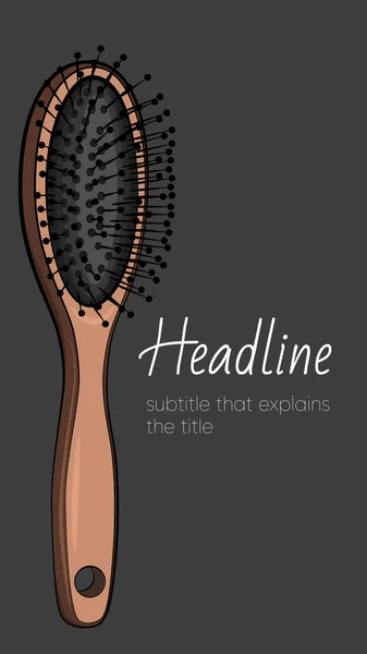 Hikaye Şablonu Kuaför Aletleriyle Pankart Saç Fırçası Saç Maşası Saç Vektör Grafikler