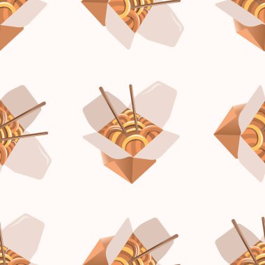 Tava, porselen kutusu ve erişteyle kusursuz bir desen. Gıda tasarımı elementleri.