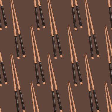 Chopstick ile vektör kusursuz desen. Gıda tasarımı elementleri.