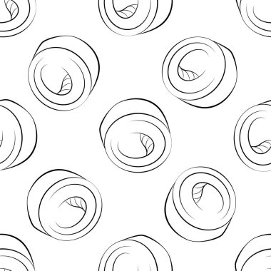 Ekmekli, suşili, pürüzsüz şablon. Güzel yemek tasarımı elementleri.