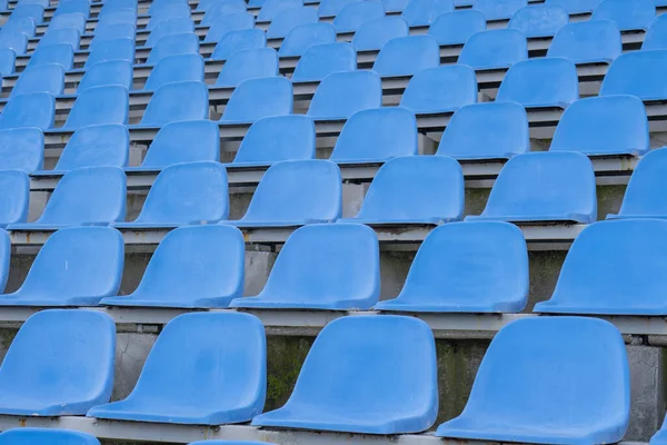 Sitzplätze Stadion Hintergrund Zuschauertribünen Stuhlreihen Einem Freiluftstadion Zuschauerplätze — Stockfoto