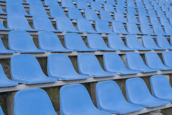 Sitzplätze Stadion Hintergrund Zuschauertribünen Stuhlreihen Einem Freiluftstadion Zuschauerplätze — Stockfoto
