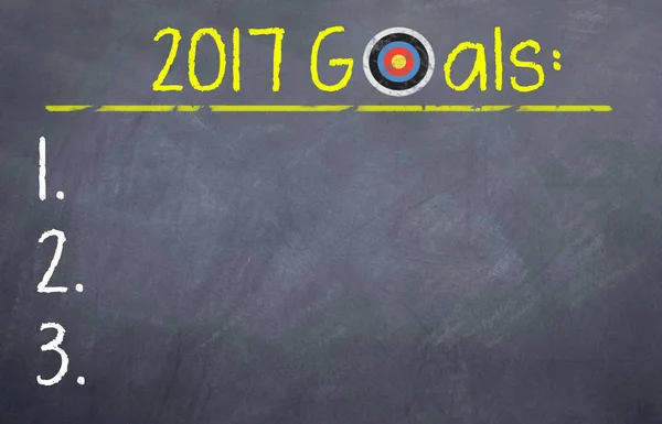 2017 New Year  Goals with Target — Stock Photo, Image