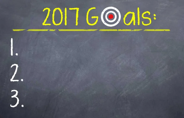 2017 New Year  Goals with Target — Stock Photo, Image