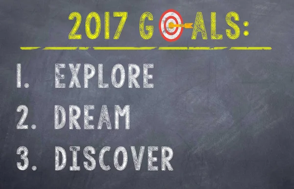2017 New Year  Goals with Target Royalty Free Stock Photos