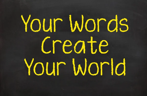 Λόγια Σου Δημιουργούν Τον Κόσμο Σου — Φωτογραφία Αρχείου