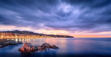 Sunrise over Lloret de mar, Spain, Costa brava