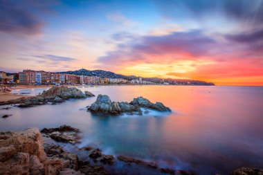 Sunrise over Lloret de mar, Spain, Costa brava