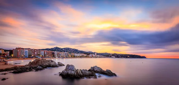 Sunrise over Lloret de mar, Spain, Costa brava — Φωτογραφία Αρχείου