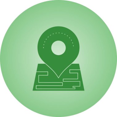 Harita vektör simgesinde güzel İşaretleme yeri