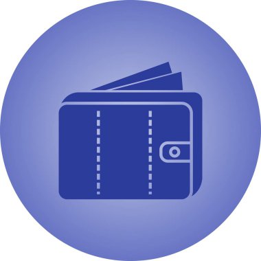 Cüzdan Vektör Glyph simgesinde Güzel Para