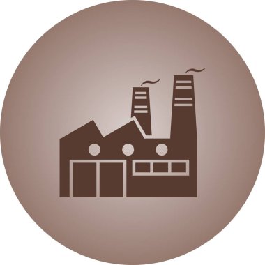 Güzel Fabrika Vektörü Kabartma Simgesi