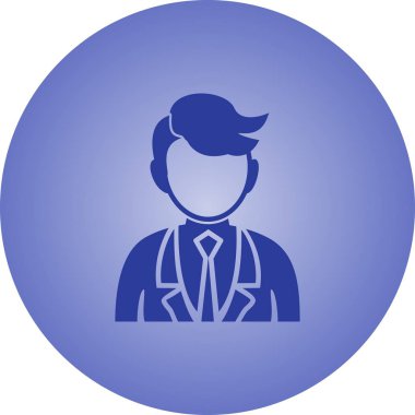 Güzel İşadamı Vektör Glyph simgesi