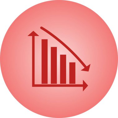 Güzel İnen Çubuk Vektör Glyph simgesi