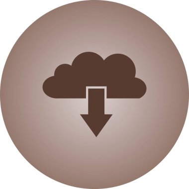 Güzel Bulut İndirme Vektör Kabartma simgesi