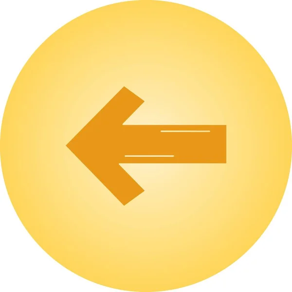 Beautiful Left arrow Vector Glyph icon — Stock Vector