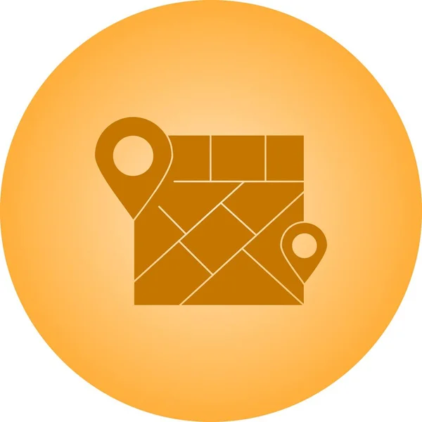 Beautiful Mark place on map Vector Glyph icon — Stock Vector
