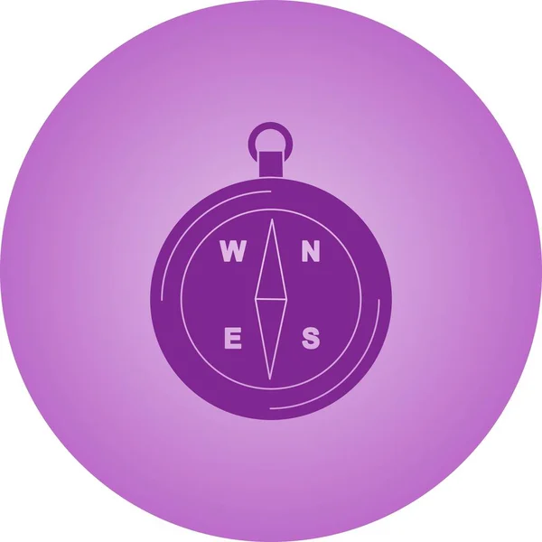 Beautiful Compass Vector Glyph icon — Stock Vector