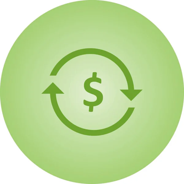 Belle circulation de l'argent icône Glyphe vectoriel — Image vectorielle