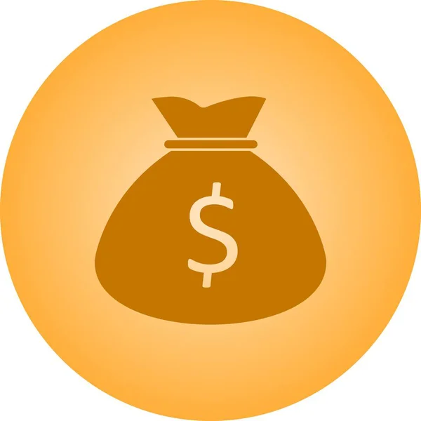 Beautiful Money bag Vector Glyph icon — Stock Vector