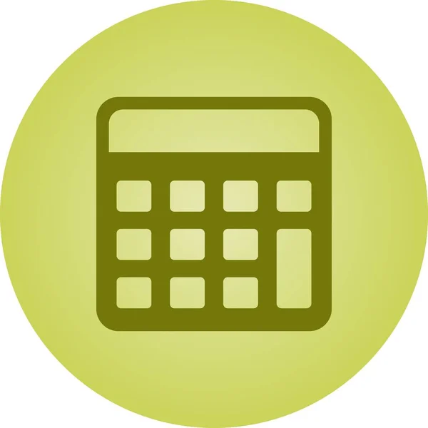 Hermosa calculadora Vector Glifo icono — Vector de stock