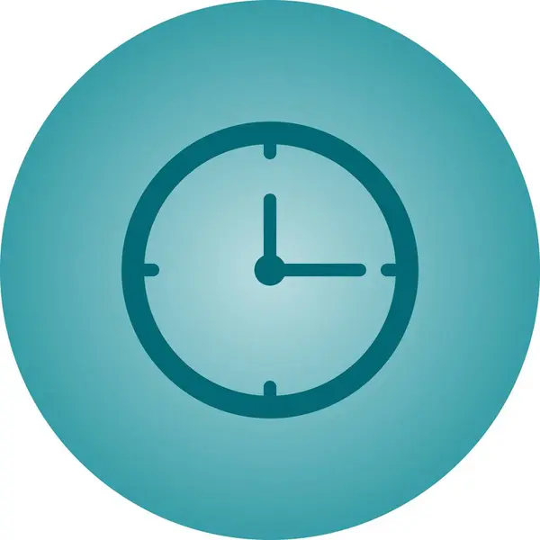 Reloj hermoso Vector Glifo icono — Vector de stock