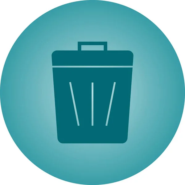 Belle icône de Glyphe vectoriel poubelle — Image vectorielle