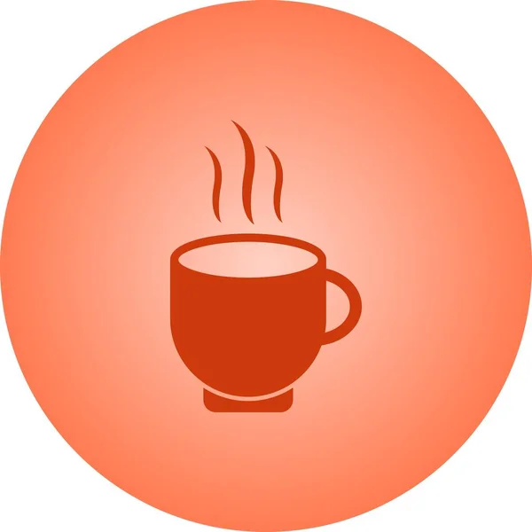 Gyönyörű forró tea vektor Glyph ikon — Stock Vector