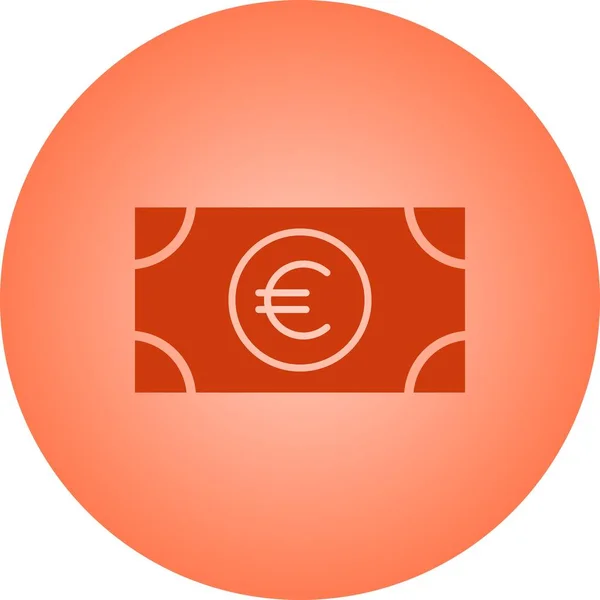 Belo Euro Vector Glyph Icon —  Vetores de Stock