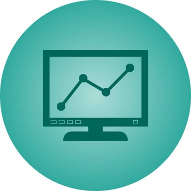 Bilgisayar Vektörü Glyph simgesinde güzel bir grafik