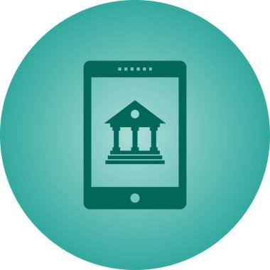 Güzel Mobil Bankacılık Vektörü Glyph Simgesi