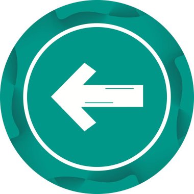 Güzel Sol Ok Vektörü Şekil Simgesi