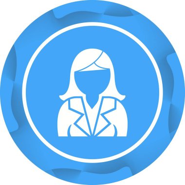 Güzel İş kadını Vektör Glyph simgesi