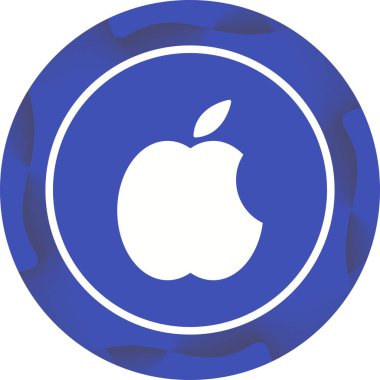 Güzel Apple logo Vektör Glyph simgesi