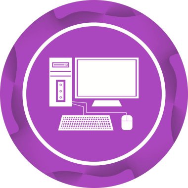 Güzel Bilgisayar Vektörü Glyph simgesi