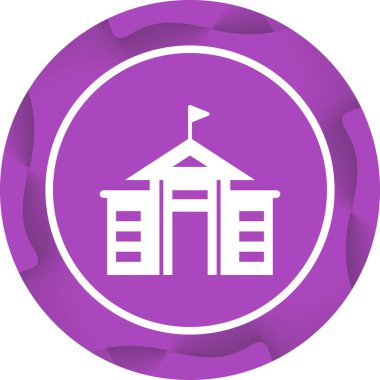 Güzel Kolej Vektörü Glyph Simgesi