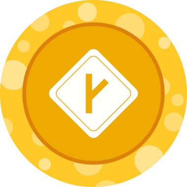 Güzel Bağlantı Yol İşareti Vektör Glyph simgesi
