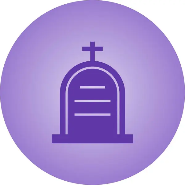 Beautiful Cemetery Vector Glyph Icon — Stock Vector