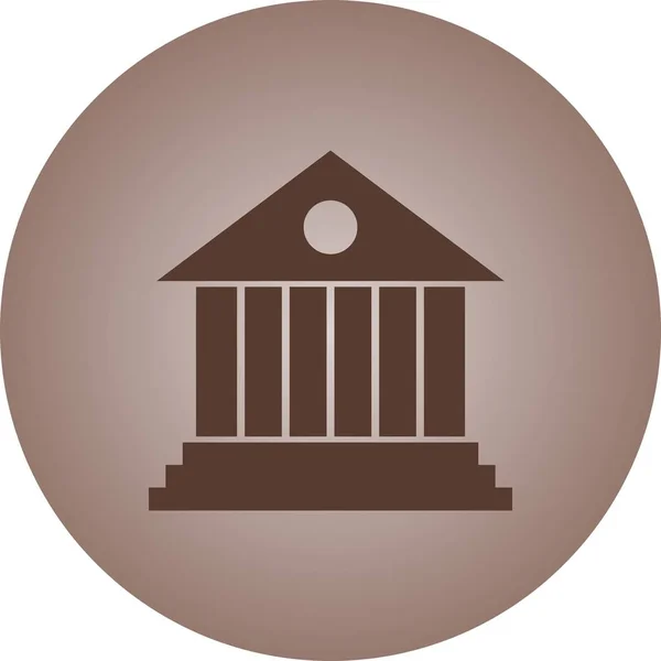 Krásná banka Vektor Glyph ikona — Stockový vektor