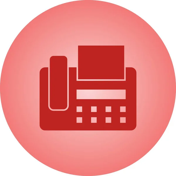 Beautiful Fax machine Vector Glyph Icon — Stock Vector