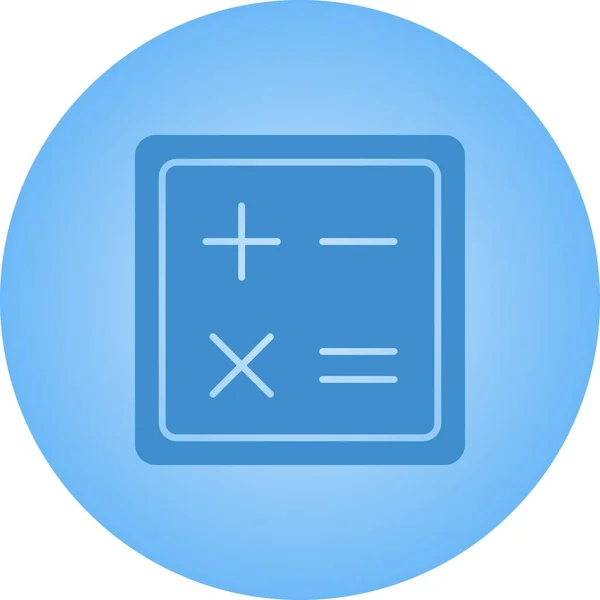 Belle calculatrice vectorielle Glyphe icône — Image vectorielle