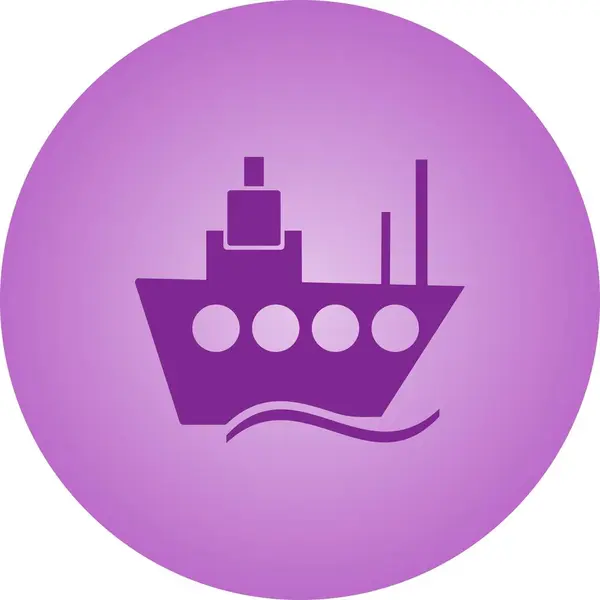 Prachtig schip vector glyph icoon — Stockvector