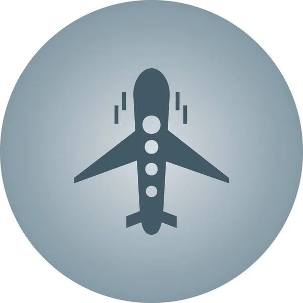 Beautiful Aeroplance Vector Glyph Icon — Stock Vector