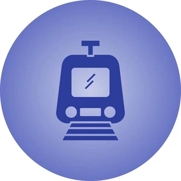 Belo trem Vector Glyph Ícone — Vetor de Stock