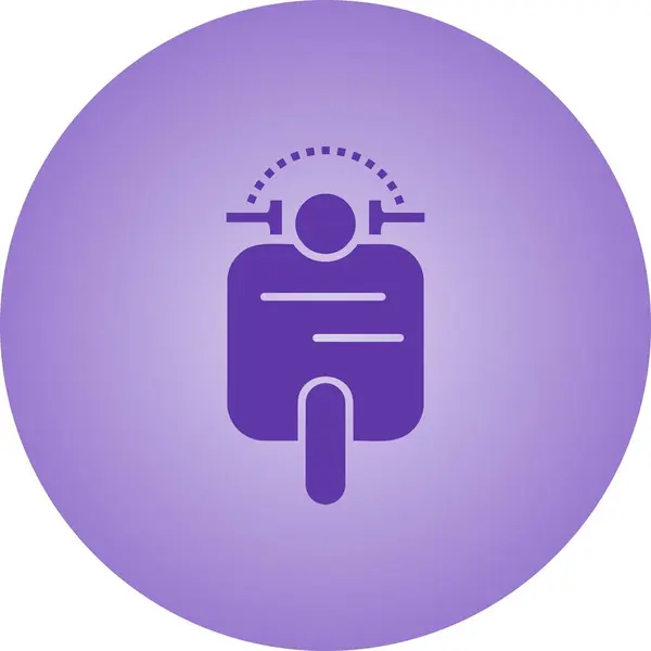 Gyönyörű Scooter vektor Glyph Icon — Stock Vector