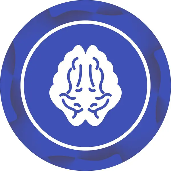 Güzel Beyin Vektörü Glyph simgesi — Stok Vektör